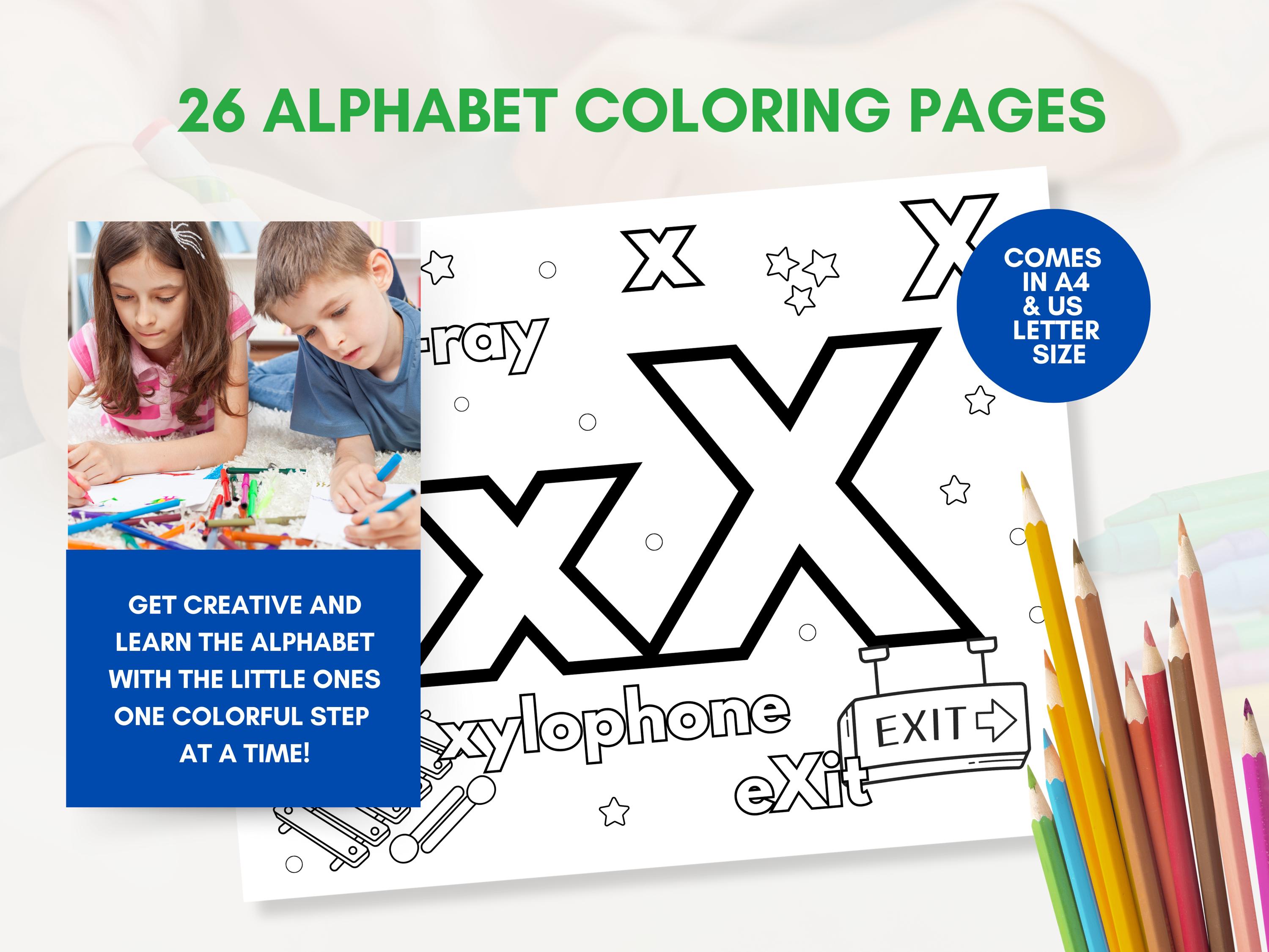 Abc Homework Coloring 20 ABC Learning Coloring Pages | Homeschool Printable | Alphabet Letter ...
