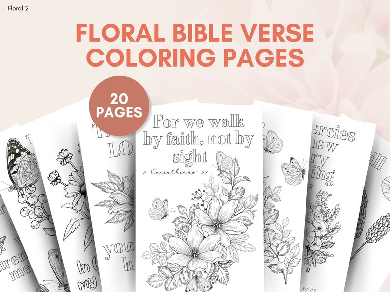 20 Floral Bible Verse Coloring Pages | Bible Study Printable ...