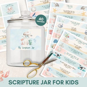 Doe-het-zelf schriftpotset voor kinderen pdf | Bijbelteksten over dagelijkse toewijding | Gebedskaarten voor kinderen | Christelijke geschenken | Maak je eigen Schriftenpotje