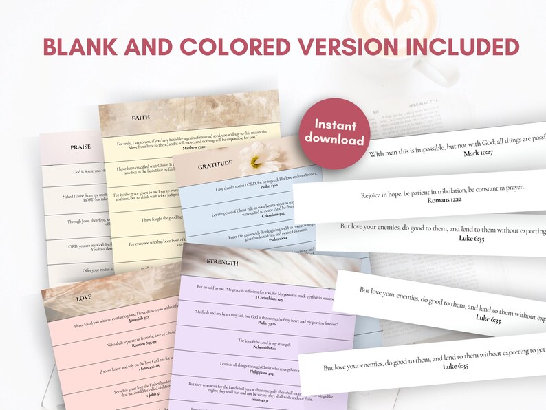 DIY Color Coded Bible Verse Jar Kit | Feelings and Emotions Bible Verse ...