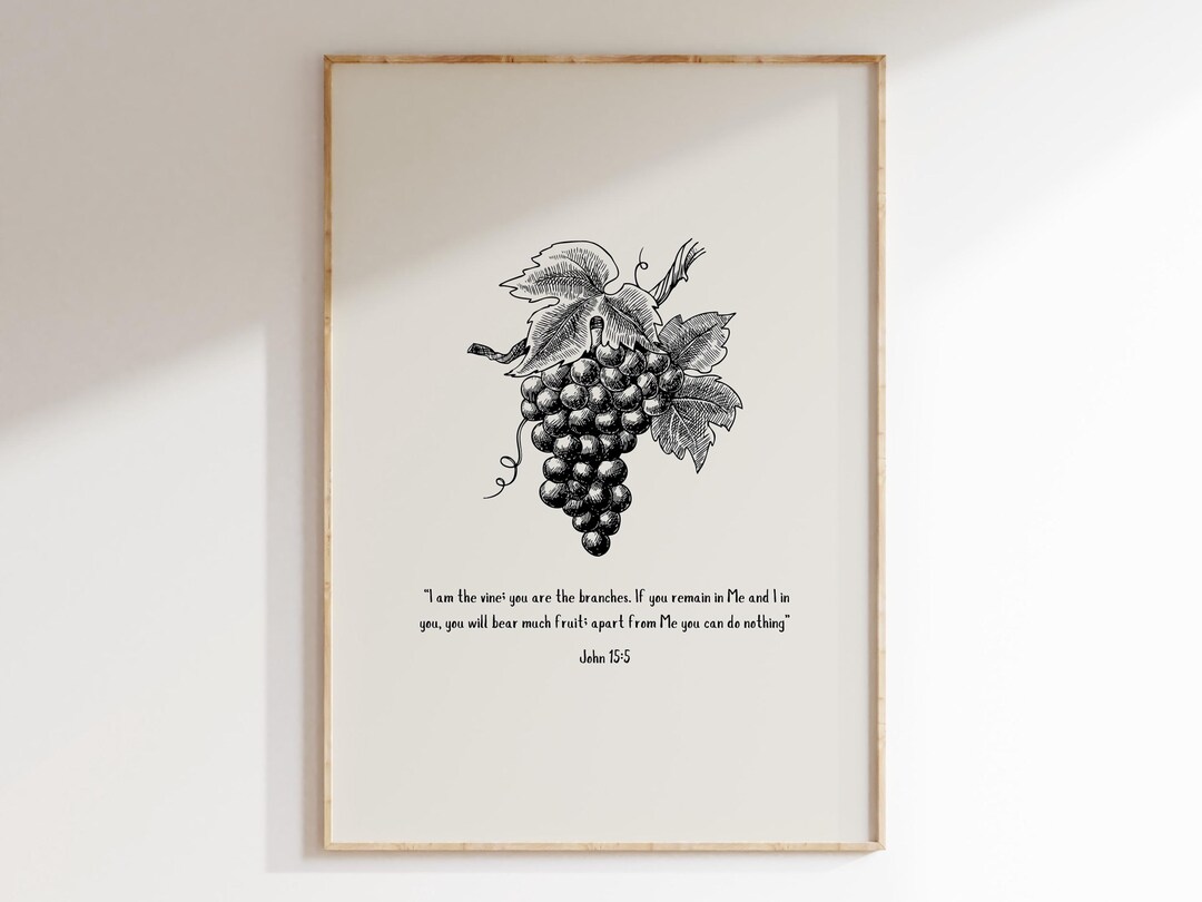 I Am the Vine - John 15:5 DIGITAL Art Print | Modern Christian Jesus ...