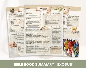 Exodus Made Simple | Easy to Use Bible Study Guide | Printable Old Testament Study Journaling Tool | Bible Book Summary | Digital Download