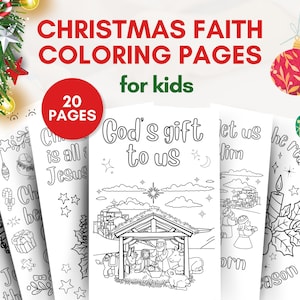 20 Weihnachtssonntag Schule Ausmalbilder | Christliche Homeschool druckbare | Krippen-Themen Handwerk | Vorschulaktivitäten für Kinder