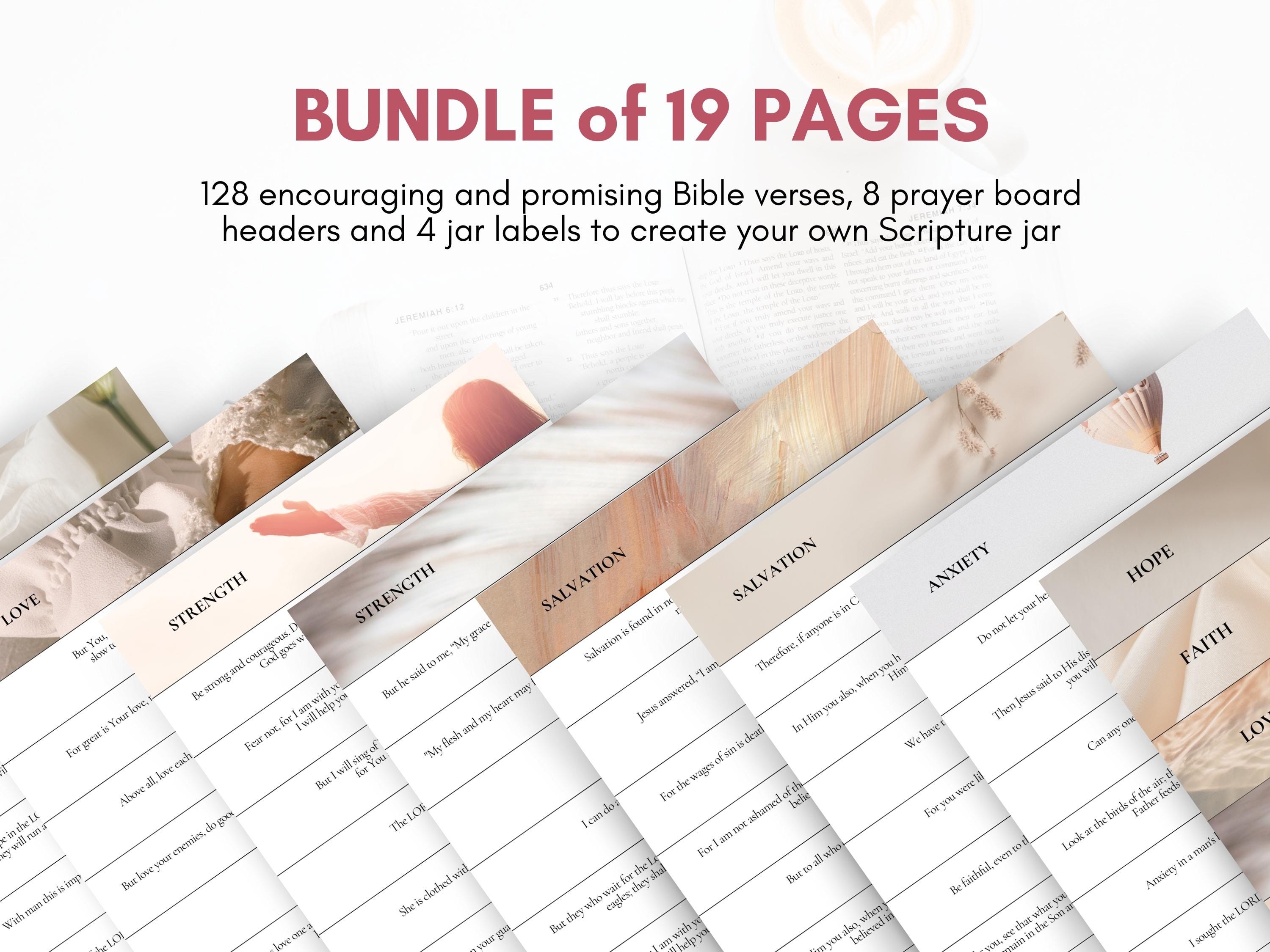DIY Color Coded Bible Verse Jar Kit | Feelings and Emotions Bible Verse ...