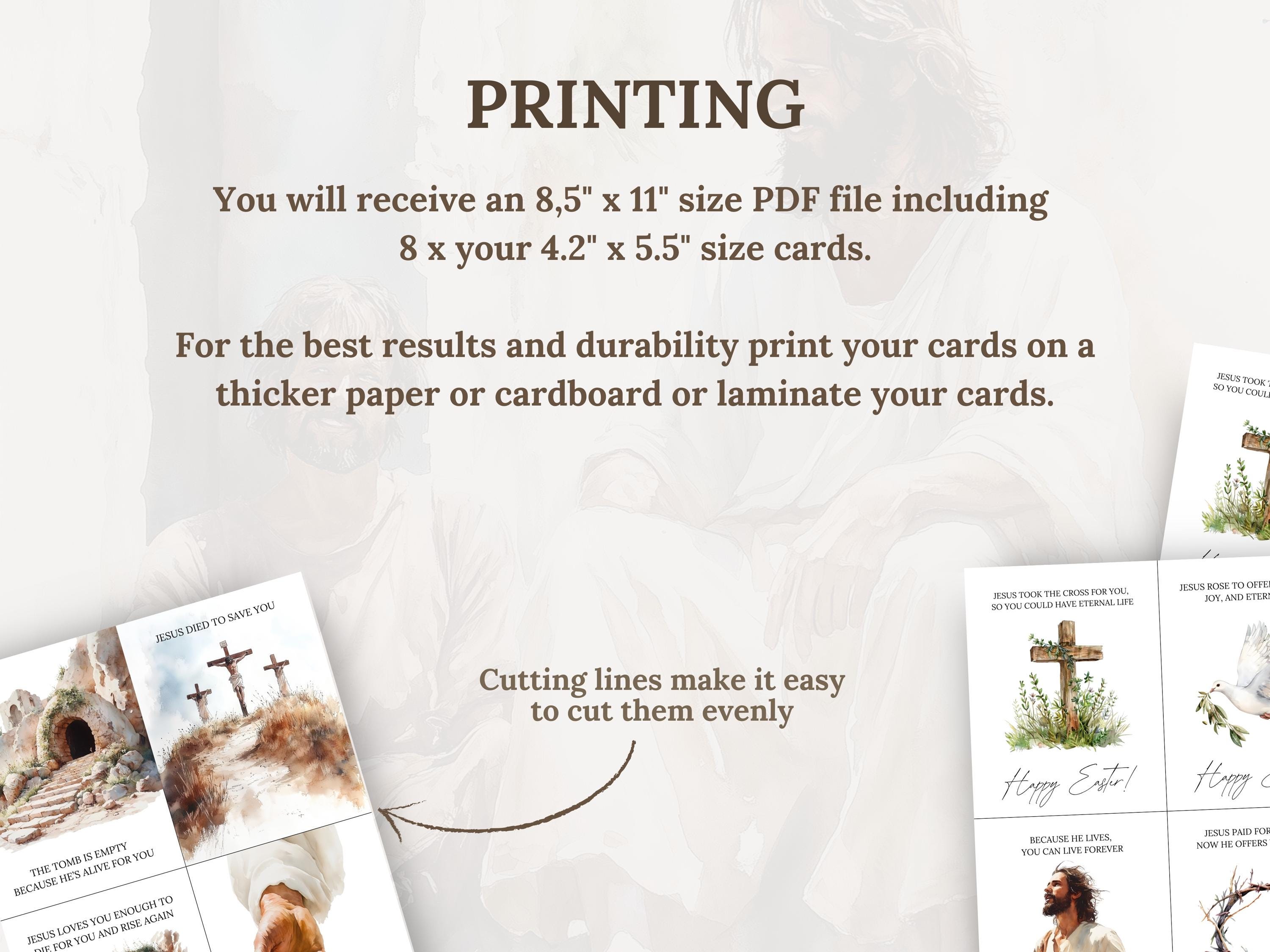 Easter Scripture Print Out Easter Gospel Tracts Cards | Bible Verse Easter Story Hand Out Card ...