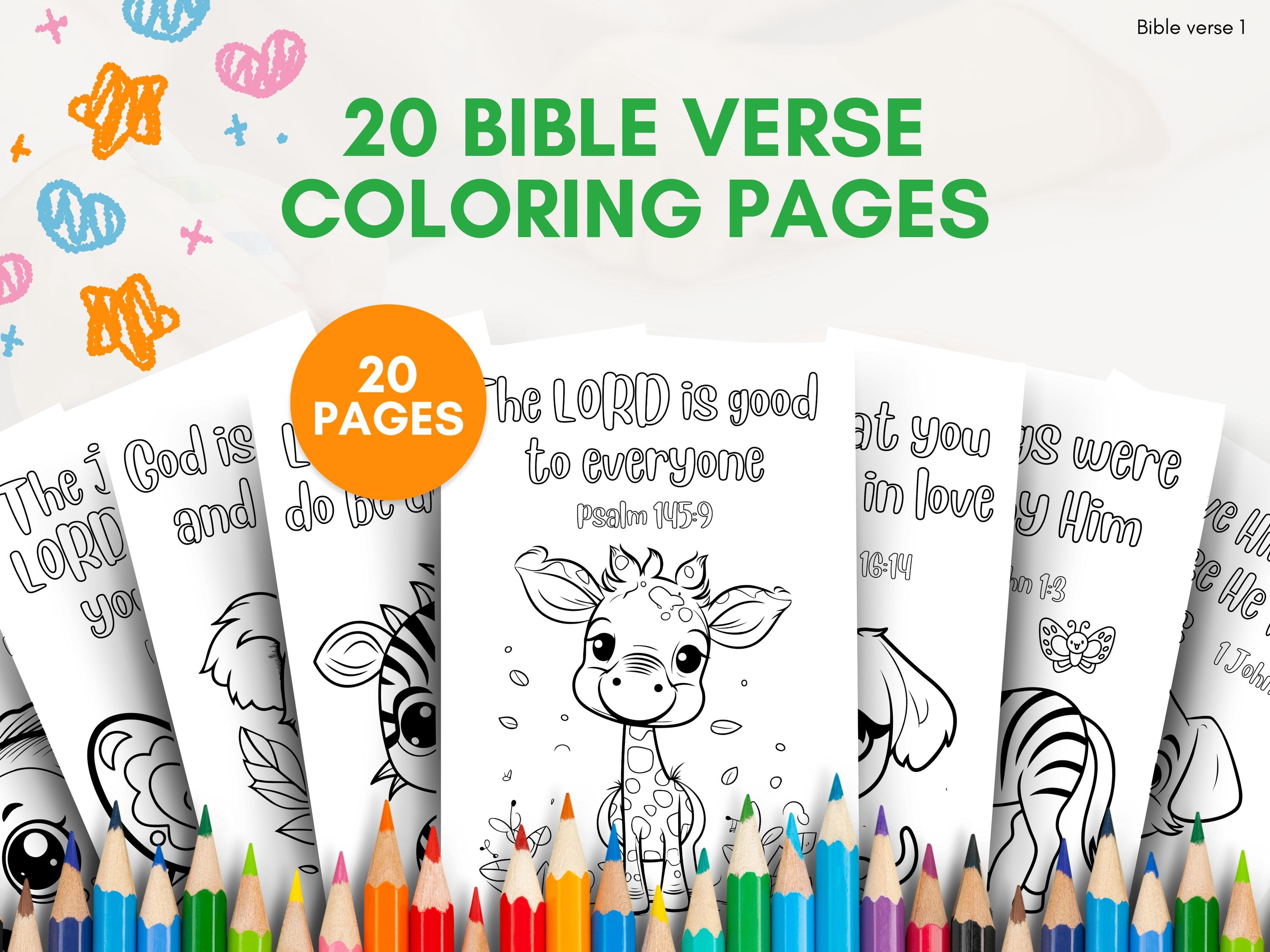 20 Sunday School Bible Verse Coloring Pages for Kids | Printable Christian Homeschool Activities