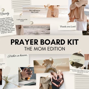 Prayer Board Kit for Moms | The Mom Edition | Printable Prayer Vision Board Kit | Bible Verses Wall Collage | Prayer Cards | Prayer Journal