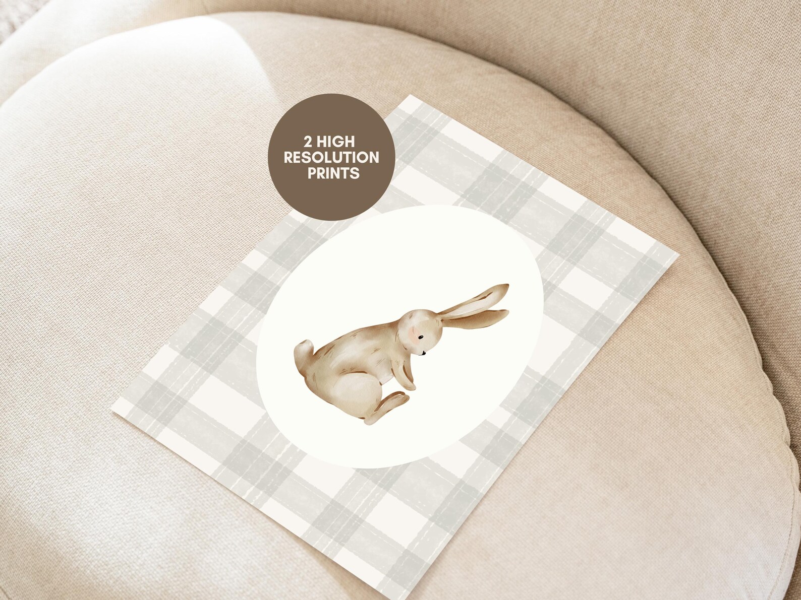 Goose and Bunny Nursery Print Set of 2 | Vintage Kids Art | Baby Shower ...