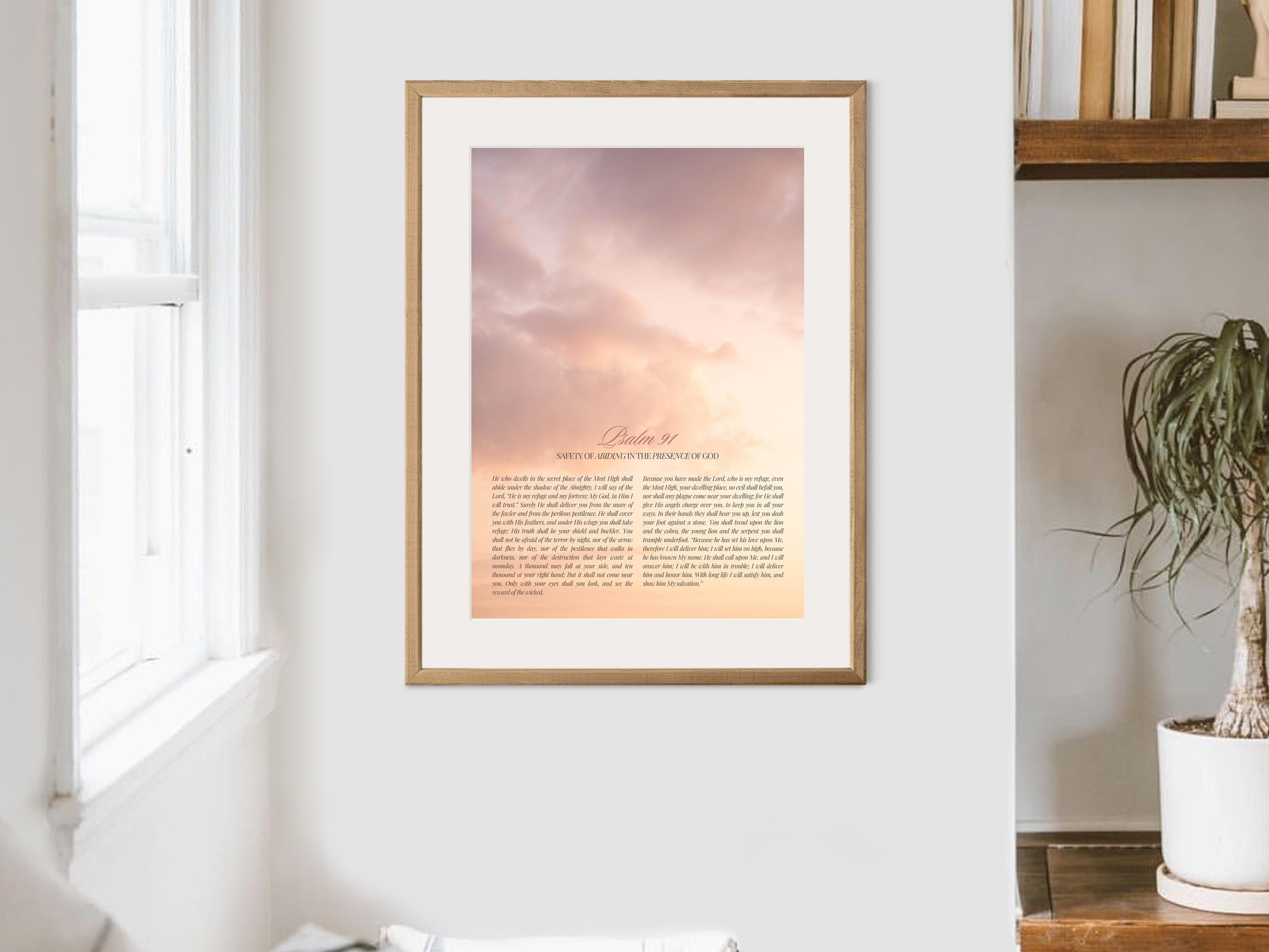 Psalm 91 nkjv christian wall art printable photo home etsy