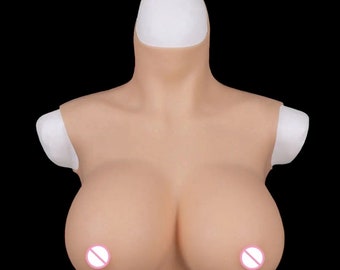 High Quality Silicone/Cotton Breastplate for crossdresser Drag Queen Cosplay