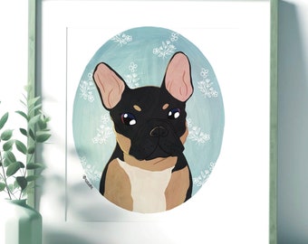 Custom Pet Portrait from Photo Handmade Dog Portrait art Personalized gift for loss of dog portrait gift for birthday Dog Memorial gift