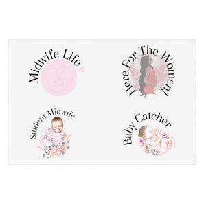 Student Midwife | Sticker Sheets | Midwifery | Uni | Laptop | Phone Case | Gift | Baby Sticker | Thank You