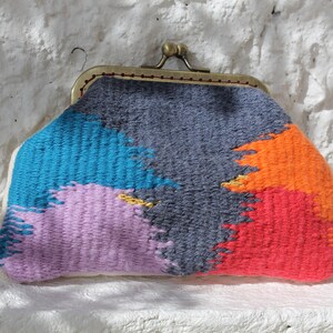 carteira única feita à mão com clutch - porta-moedas
