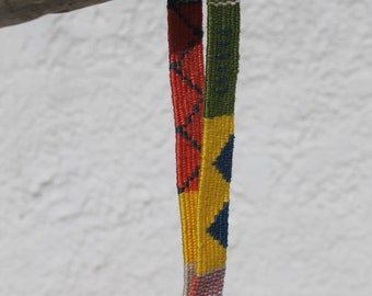Handwoven colorful 2-sided keychain