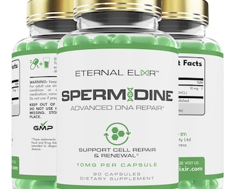 Spermidine Supplement Capsules, Vegan Friendly 10mg Capsules, 90 Cellular Health Support Capsules