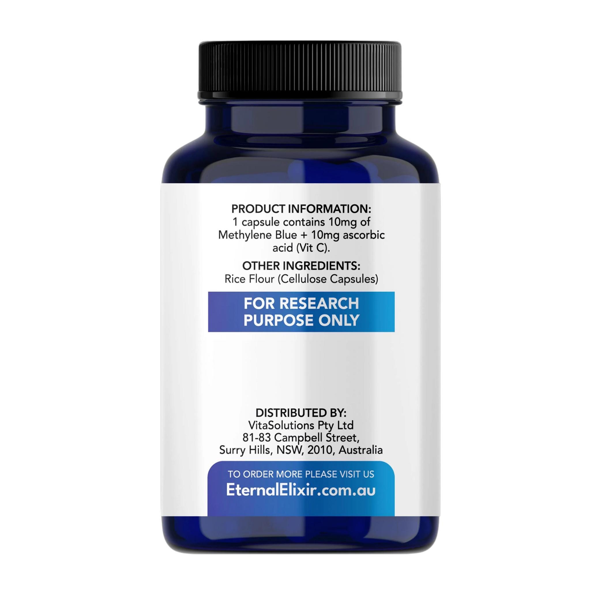 Methylene Blue Capsules, Lab Tested USP Grade High Purity 10mg X 60 ...