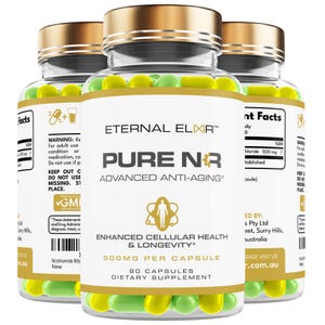 Pure NR Capsules, 90 Vegan Capsules, Nicotinamide Riboside Clean Formula Capsules, Biohackers Longevity Capsules
