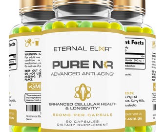 Pure NR-capsules, 90 veganistische capsules, nicotinamide-riboside-capsules met schone formule, Biohackers Longevity-capsules