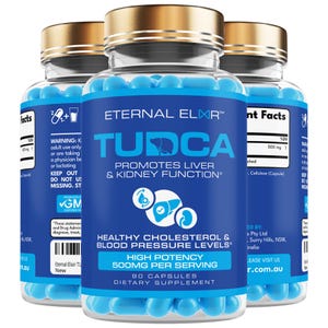 Tudca Capsules Supplement, Tauroursodeoxycholic Acid 500mg x 90 Capsules For Promotes Liver & Kidney Function
