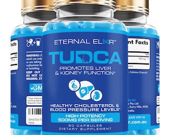 Tudca Capsules Supplement, Tauroursodeoxycholic Acid 500mg x 90 Capsules For Promotes Liver & Kidney Function