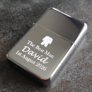 Personalisiertes Feuerzeug mit Gravur - Personalisiertes Feuerzeug | Personalisiertes Groomsman Geschenk | Hochzeit Gastgeschenk | Andenken für Trauzeuge