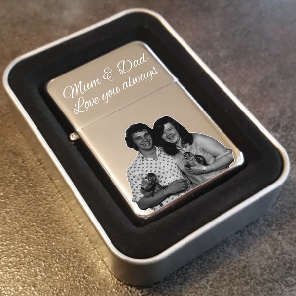 Personalised Photo Engraved Lighter - Capture Memories in Fire and Light!