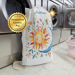 Personalized laundry bag, laundry sack with name, custom laundry hamper, college dorm laundry bag, kids camping bag, monogram laundry sack