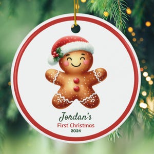 Custom Baby&#39;s First Christmas Ornament 2024 Personalized Baby 1st Christmas Ornament New Baby Gift Personalized First Christmas Keepsake
