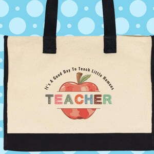 Teacher Canvas Tote Bag End Of Year Teacher Gift Teacher Tote Bag Teacher Bag New Teacher Gift Teacher Appreciation Thank You Teacher Gift