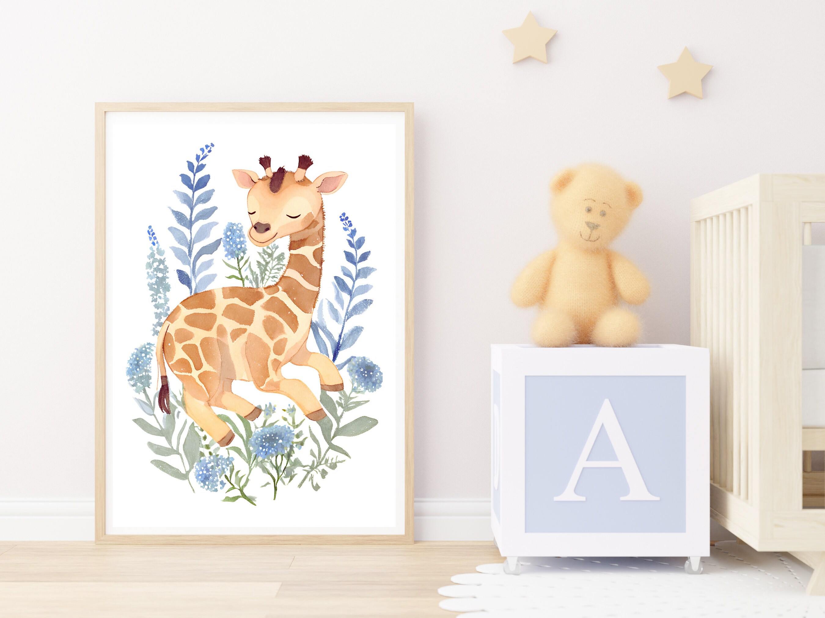 3 Safari Animals Nursery Prints, Baby Boy Wall Art, Baby Boy Room ...