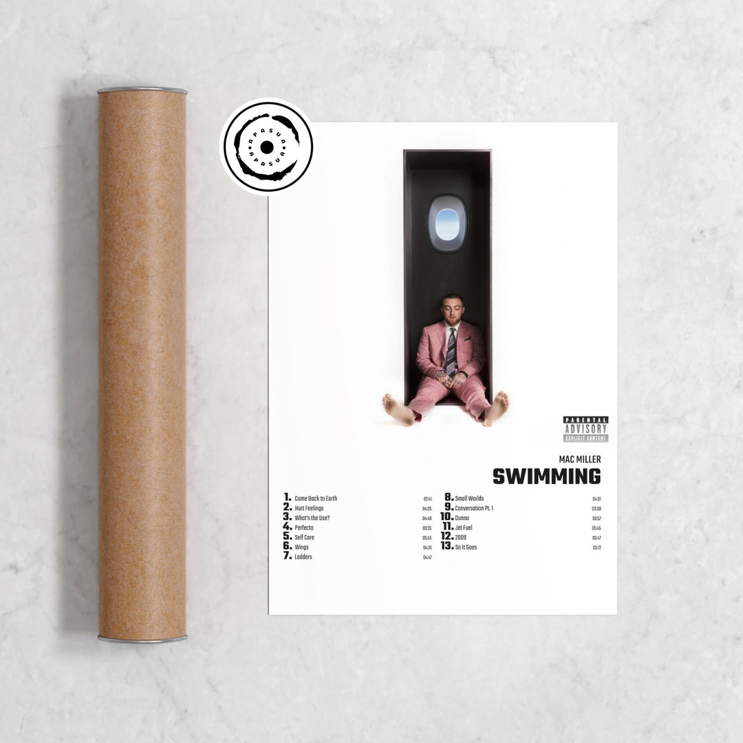 MAC MILLER Swimming Album Cover Poster Wall Art Semigloss Etsy