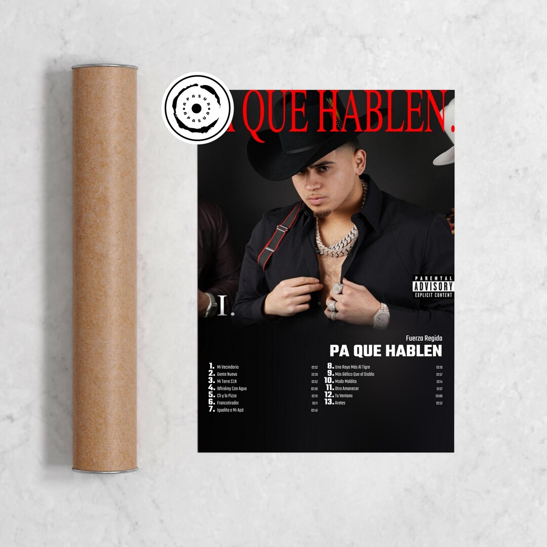 Fuerza Regida Pa Que Hablen Album Cover Poster Wall Art Etsy