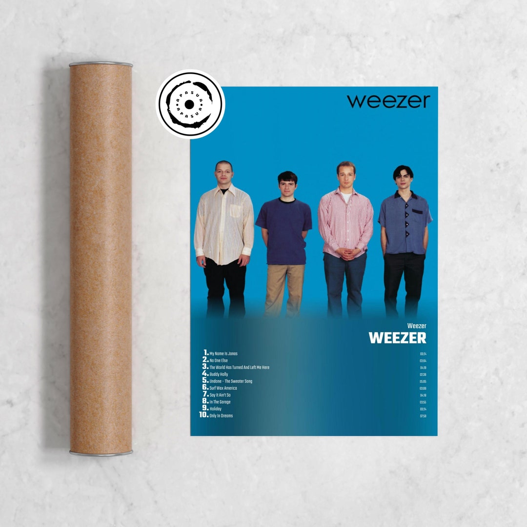 Weezer Weezer Album Cover Poster Wall Art Semigloss Paper Etsy