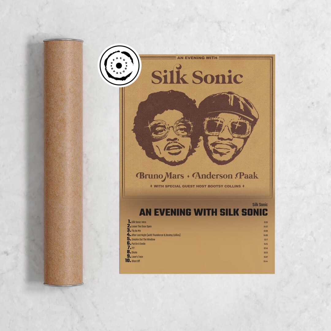 Silk Sonic an Evening With Silk Sonic Album Cover Poster Etsy