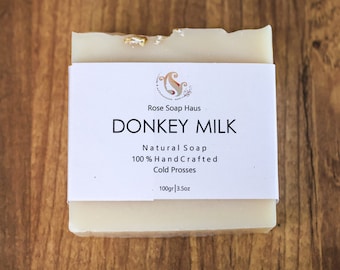 Donkey Milk Soap, % 100 Natural Moisturizing Bar Soap For Face and Body