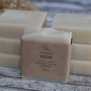 Kefir Soap, Natural Moisturizing  For Face and Body Handmade Natural Soap Bar for Sensitive Skin