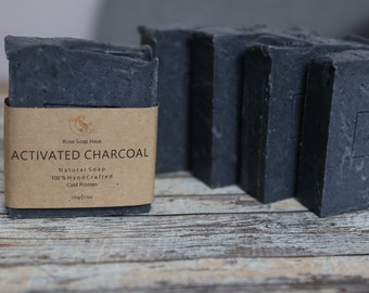 Activated Charcoal Soap, All Natural Soap, Handmade Soap, Cold Process Soap, Facial Acne Soap