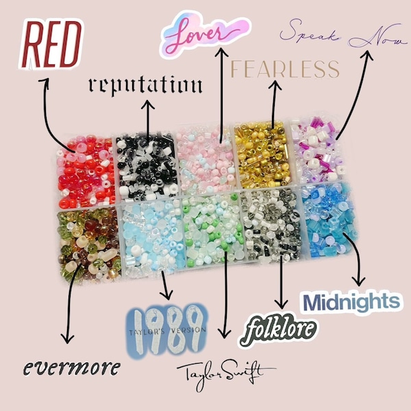 Kit de cuentas DIY Taylor Swift The Eras Tour / Juego de cuentas de pulseras de la amistad