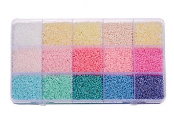 Kit de perles de rocaille - Couleurs assorties pour bijoux DIY, bracelets artisanaux, colliers et accessoires de perles