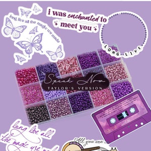 DIY Bead Kit Taylor Swift The Eras Tour Friendship Bracelets Beads Set Speak Now