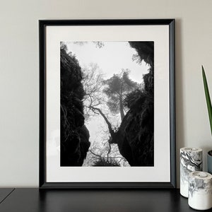 Landscape Black and White Photography - Lud&#39;s Church Digital Download
