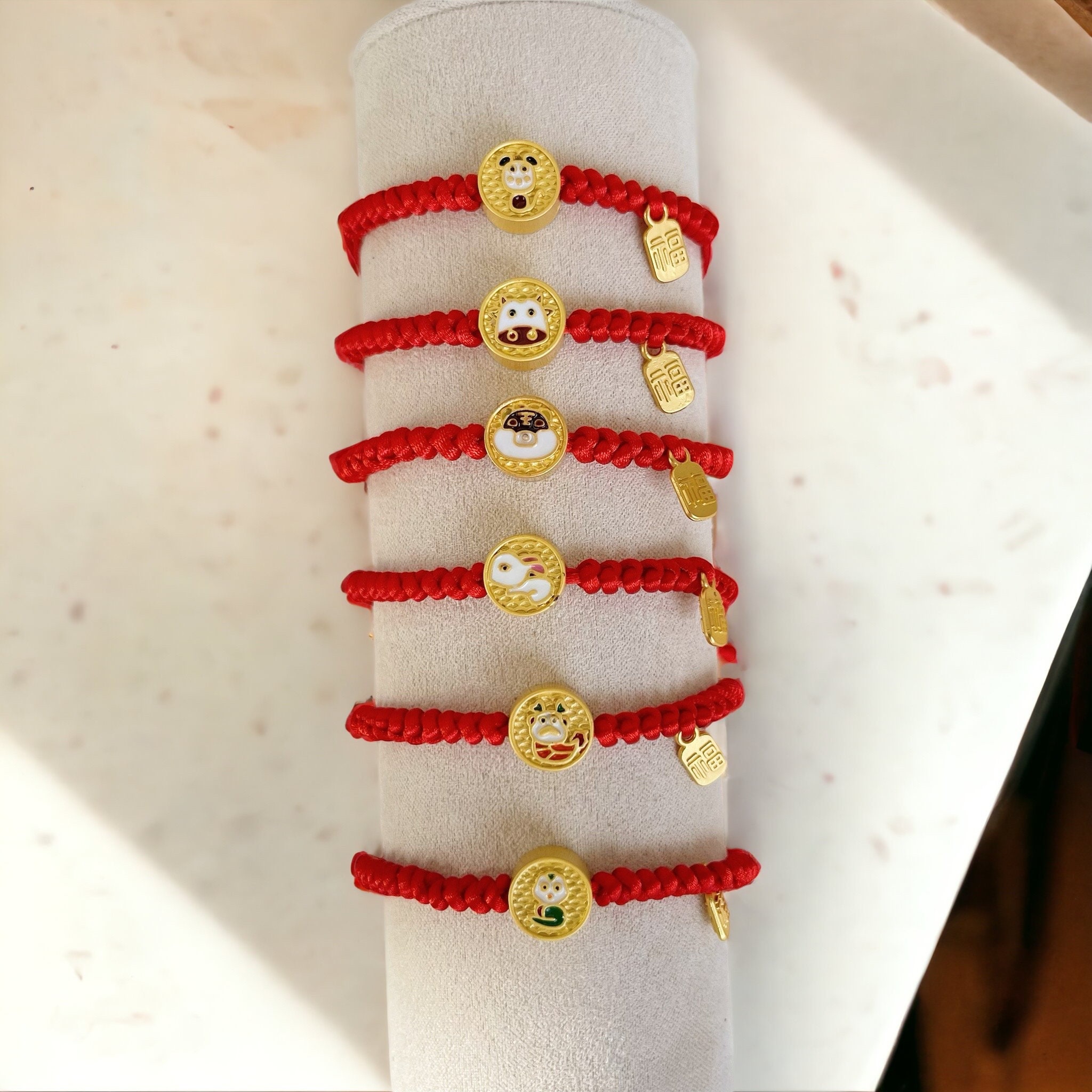 Lunar New Year Jewelry 2024 Chinese Zodiac Red String Bracelet Cute Animal  Adjustable Braided Bracelet Birthday Gift - Etsy