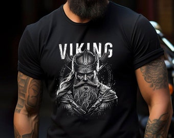 Viking T-shirt | Men's shirt in the style of Vikings | T-shirts with a Scandinavian style Shirt Viking | Men's Valhalla Viking T-shirt