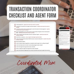 Transaction Coordinator Checklist, Real Estate Checklist