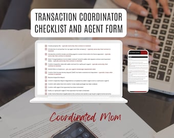 Lista de verificación del coordinador de transacciones, lista de verificación de bienes raíces