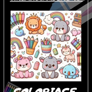 Cute animals coloring