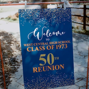MADE-to-Order Digital File / Custom Colored Welcome Sign / 50th 40th 25th Class Reunion / Personalized For You