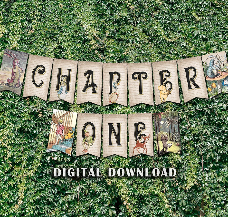 Downloadable 5x9 Pennant Banner / Chapter One / UNEDITABLE / Storybook ...