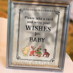 Panneau téléchargeable 8 x 10 / Souhaits pour bébé / NON MODIFIABLE / Shower de bébé livre d'histoires