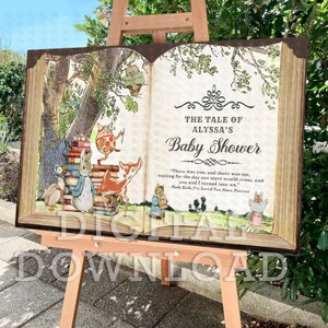 MADE-To-Order Digital File/ Storybook Baby Shower Welcome Sign